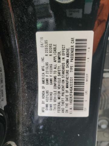 1HGCR2F84GA203331 - 2016 HONDA ACCORD EXL BLACK photo 12