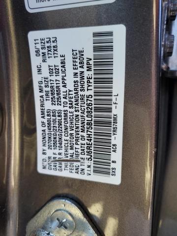 5J6RE4H75BL082675 - 2011 HONDA CR-V EXL BROWN photo 14