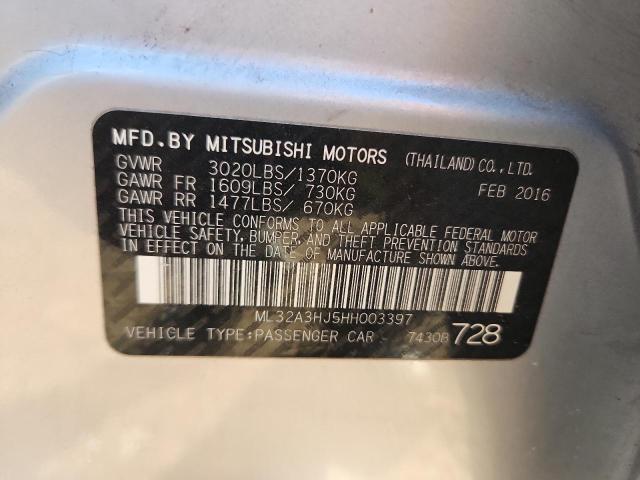 ML32A3HJ5HH003397 - 2017 MITSUBISHI MIRAGE ES 银色 照片 12