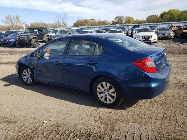 19XFB2F5XCE065419 - 2012 HONDA CIVIC LX BLUE photo 2