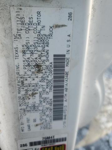 5TFTX4CN1CX014024 - 2012 TOYOTA TACOMA ACCESS CAB Blanc photo 12