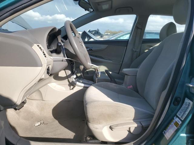 1NXBU4EE8AZ250634 - 2010 TOYOTA COROLLA BASE TEAL photo 7