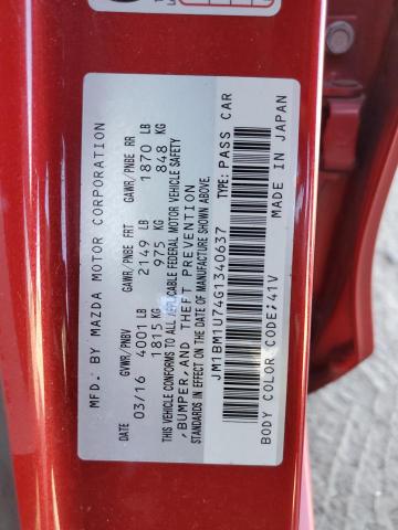 JM1BM1U74G1340637 - 2016 MAZDA 3 SPORT Қызыл фото 13