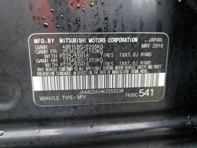 JA4AD2A34KZ055234 - 2019 MITSUBISHI OUTLANDER ES Qara foto 12
