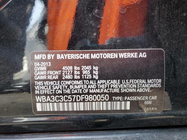 WBA3C3C57DF980050 - 2013 BMW 320 I XDRIVE შავი ფოტო 13