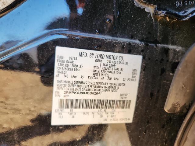 2FMPK4J90JBB62641 - 2018 FORD EDGE SEL 黑色 照片 13