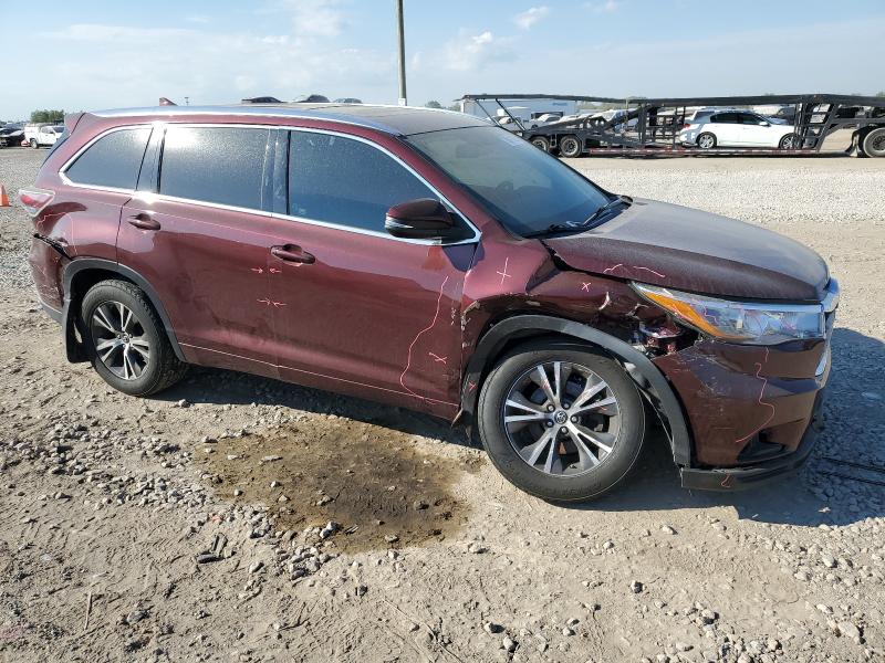 5TDJKRFH4GS290198 - 2016 TOYOTA HIGHLANDER XLE Burdeos foto 4
