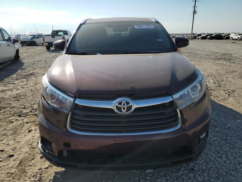 5TDJKRFH4GS290198 - 2016 TOYOTA HIGHLANDER XLE Burdeos foto 5