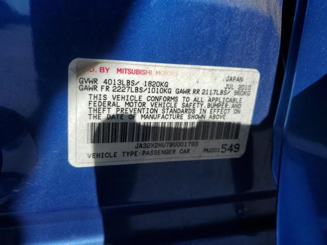 JA32X2HU7BU001793 - 2011 MITSUBISHI LANCER ES/ES SPORT Azul foto 12