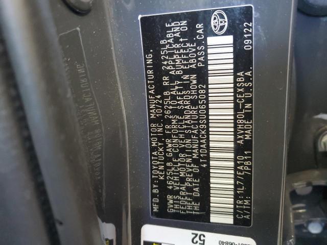 4T1DAACK9SU065082 - 2025 TOYOTA CAMRY XSE Gris foto 12