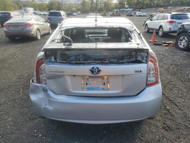JTDKN3DUXF0431138 - 2015 TOYOTA PRIUS SILVER photo 6