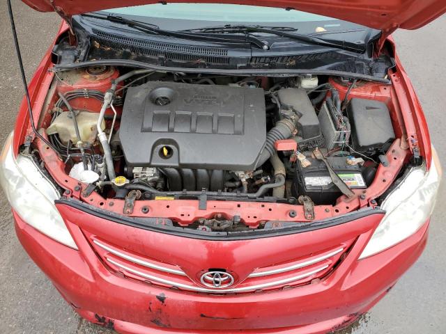 2T1BU4EE4DC015072 - 2013 TOYOTA COROLLA BASE წითელი ფოტო 11