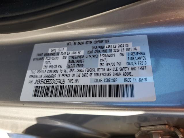 JM3KE4DE6D0157438 - 2013 MAZDA CX-5 GT SILVER photo 14