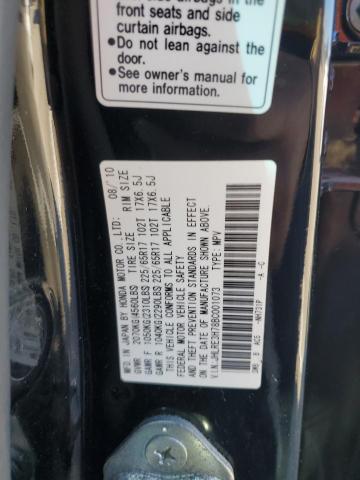 JHLRE3H78BC001073 - 2011 HONDA CR-V EXL BLACK photo 13