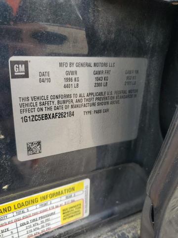 1G1ZC5EBXAF262184 - 2010 CHEVROLET MALIBU 1LT BLACK photo 12