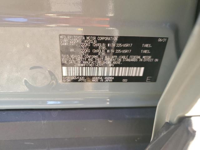 JTMRWRFV1MD114097 - 2021 TOYOTA RAV4 XLE GRAY photo 13