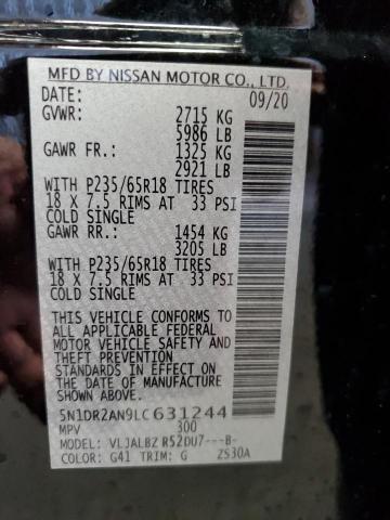 5N1DR2AN9LC631244 - 2020 NISSAN PATHFINDER S Қара фото 13