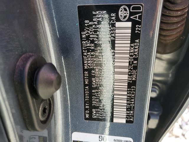 2T1BURHE7KC225249 - 2019 TOYOTA COROLLA L Boz foto 13