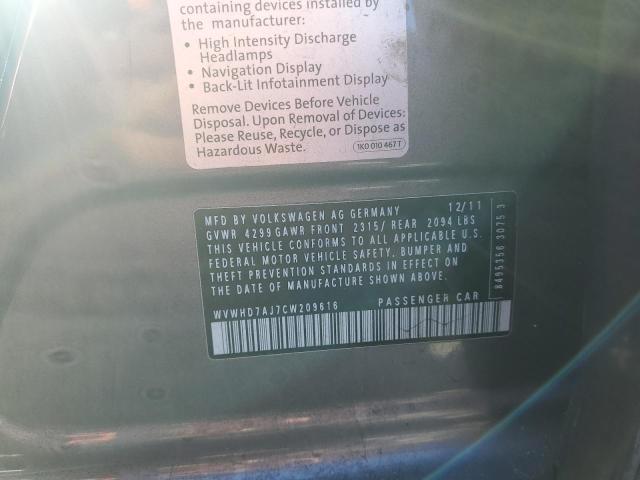 WVWHD7AJ7CW209616 - 2012 VOLKSWAGEN GTI Silber Foto 12