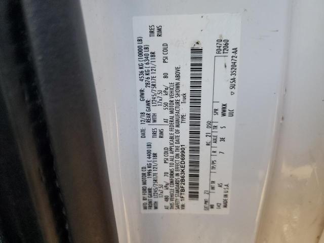 1FTBF2B63KED69901 - 2019 FORD F250 SUPER DUTY WHITE photo 12
