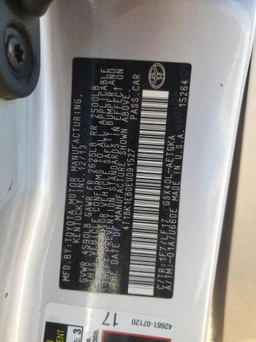 4T1BK1EB0EU091527 - 2014 TOYOTA AVALON BASE 银色 照片 12