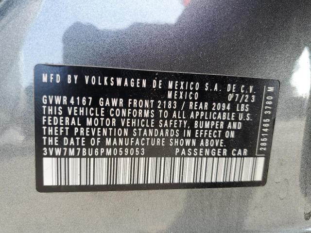 3VW7M7BU6PM059053 - 2023 VOLKSWAGEN JETTA SE GRAY photo 12