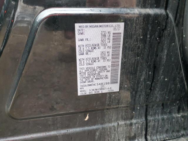 5N1DL0MM7HC548198 - 2017 INFINITI QX60 BLACK photo 13