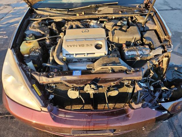 JTHBA30G345015328 - 2004 LEXUS ES 330 MAROON photo 11