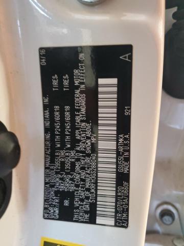 5TDJKRFH3GS288040 - 2016 TOYOTA HIGHLANDER XLE WHITE photo 13