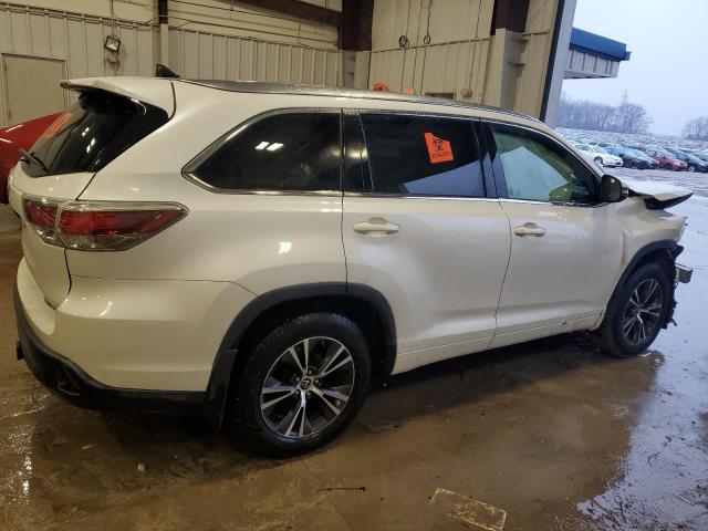 5TDJKRFH3GS288040 - 2016 TOYOTA HIGHLANDER XLE WHITE photo 3