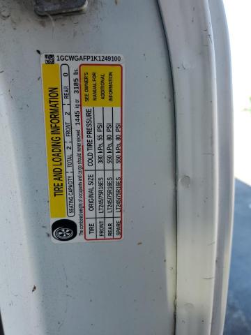 1GCWGAFP1K1249100 - 2019 CHEVROLET EXPRESS G2 Weiß Foto 13