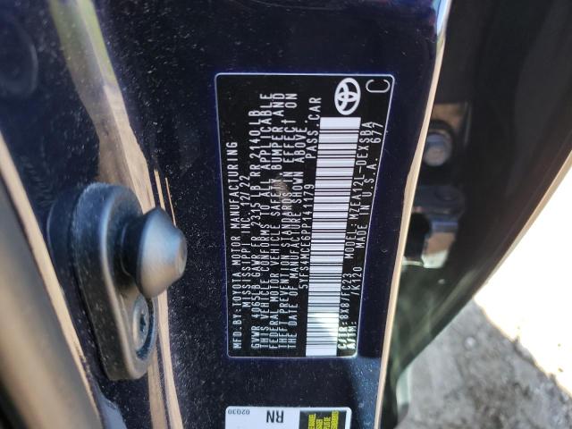 5YFS4MCE6PP141179 - 2023 TOYOTA COROLLA SE ლურჯი ფოტო 12