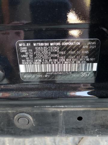 JA4APUAU5MU027678 - 2021 MITSUBISHI OUTLANDER ES Чорний фото 13