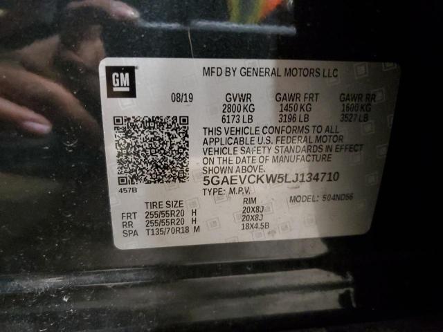 5GAEVCKW5LJ134710 - 2020 BUICK ENCLAVE AVENIR CHARCOAL photo 13