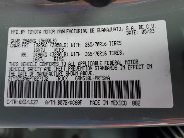 3TYDZ5BN6PT027132 - 2023 TOYOTA TACOMA DOUBLE CAB GREEN photo 13