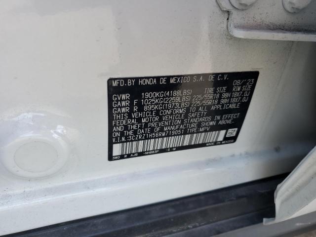 3CZRZ1H56RM719051 - 2024 HONDA HR-V SPORT WHITE photo 12