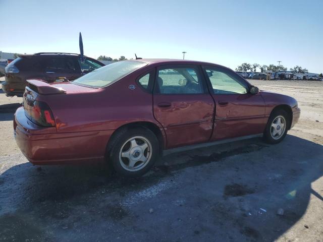 2G1WF52E059166183 - 2005 CHEVROLET IMPALA RED photo 3