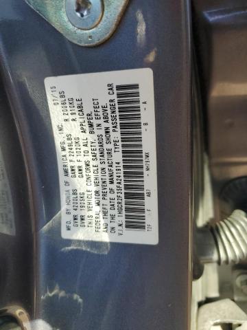 1HGCR2F35FA241914 - 2015 HONDA ACCORD LX GRAY photo 13