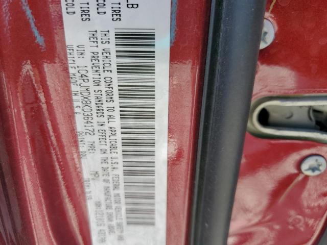 1C4PJMDX8KD364172 - 2019 JEEP CHEROKEE LIMITED BURGUNDY photo 13