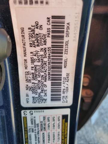 1NXBR32E38Z984155 - 2008 TOYOTA COROLLA CE BLUE photo 12