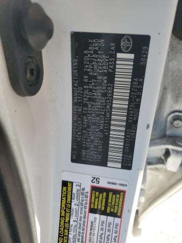 4T1T11AK5MU526862 - 2021 TOYOTA CAMRY SE WHITE photo 12