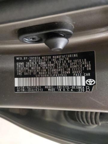 5YFBURHE0JP832933 - 2018 TOYOTA COROLLA L 石墨色 照片 12