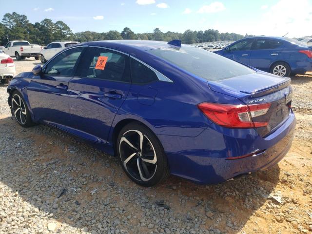 1HGCV1F37LA093508 - 2020 HONDA ACCORD SPORT BLUE photo 2
