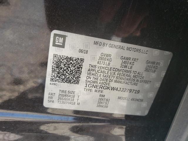 1GNERGKW4JJ279719 - 2018 CHEVROLET TRAVERSE LT Qəhvəyi foto 13