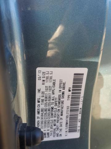 5J6RM4H79DL070163 - 2013 HONDA CR-V EXL Mavi foto 13