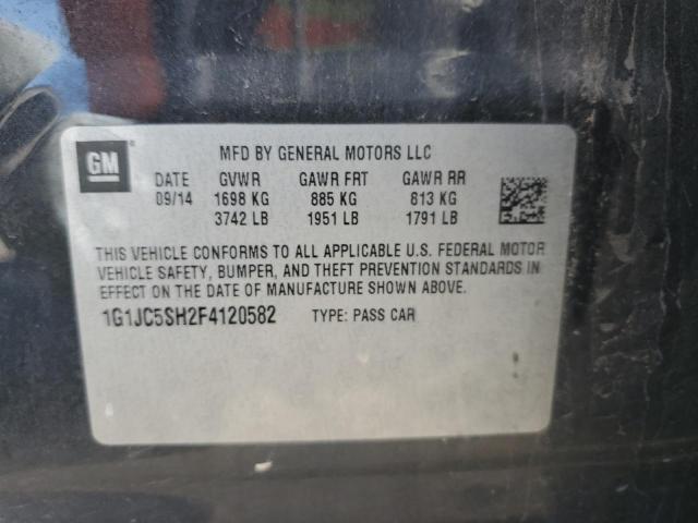 1G1JC5SH2F4120582 - 2015 CHEVROLET SONIC LT CHARCOAL photo 13