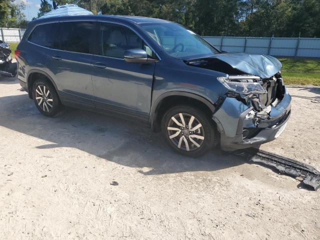 5FNYF5H57MB042445 - 2021 HONDA PILOT EXL 蓝色 照片 4