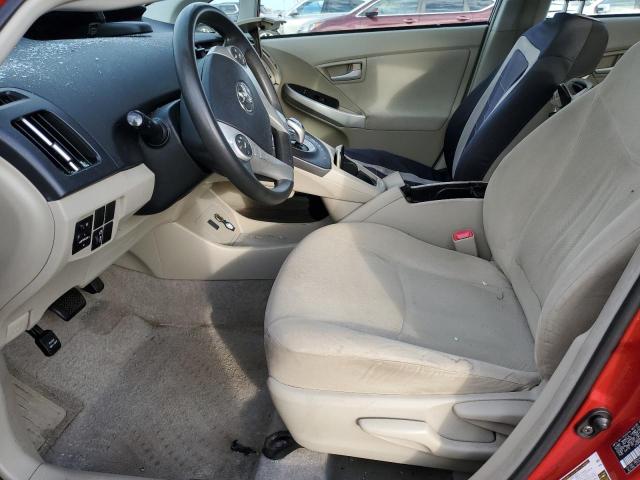 JTDKN3DU6A0166243 - 2010 TOYOTA PRIUS წითელი ფოტო 7