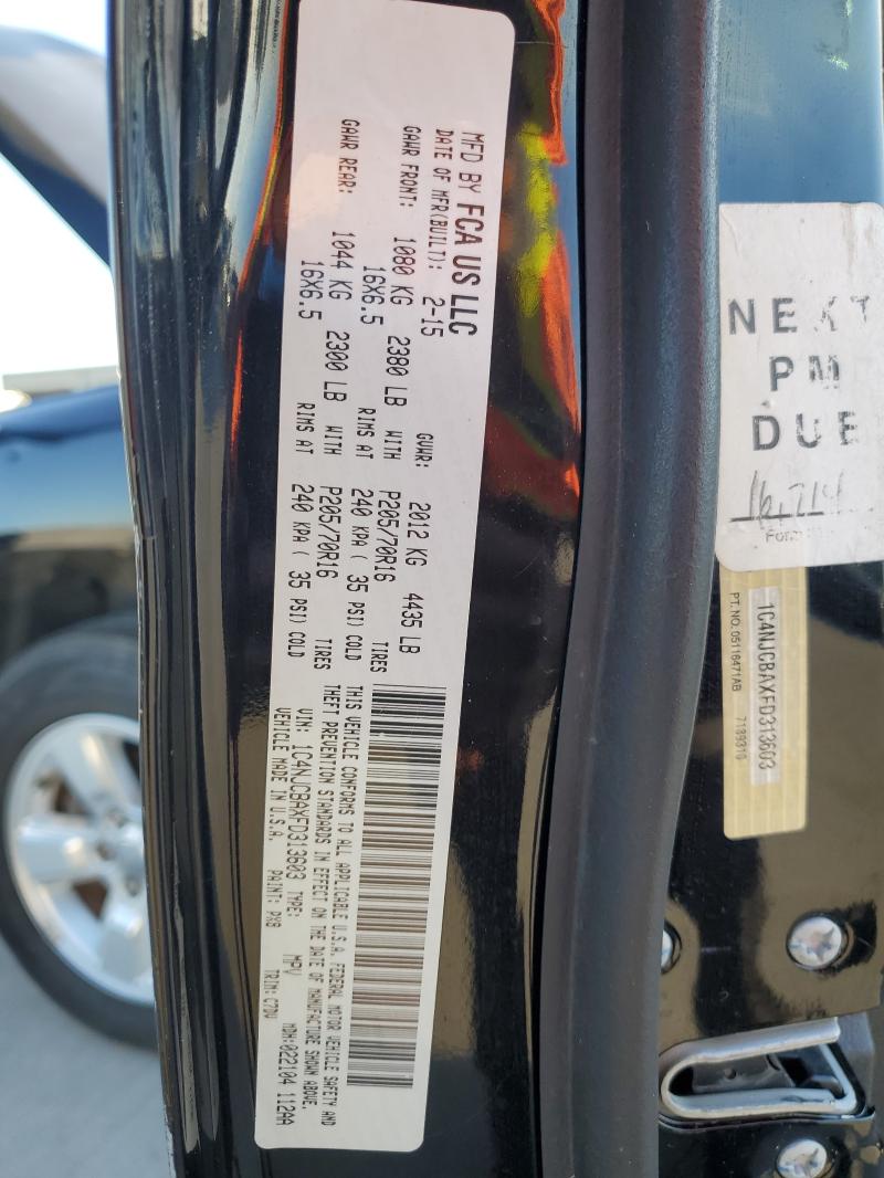 1C4NJCBAXFD313603 - 2015 JEEP COMPASS SPORT أسود صورة 13