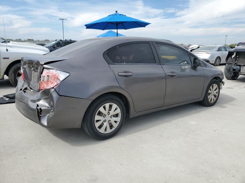 19XFB2F55CE098165 - 2012 HONDA CIVIC LX GRAY photo 3